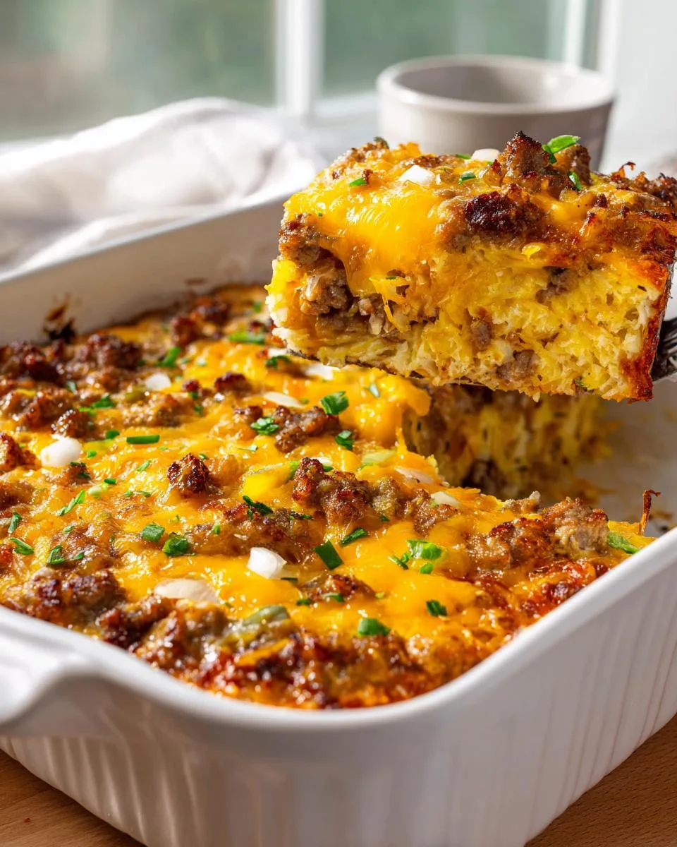 sausage hashbrown casserole - detail 3