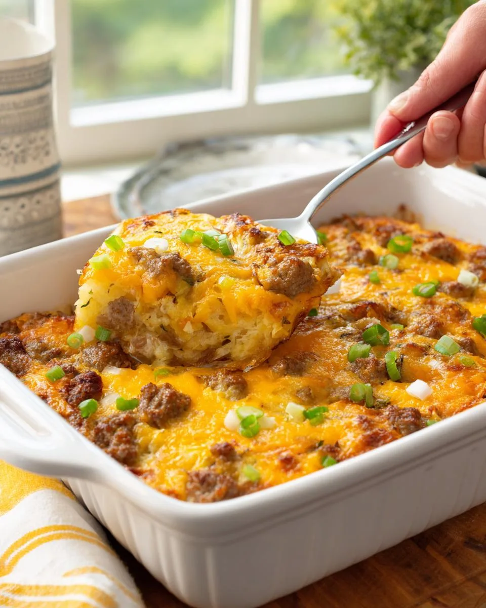 sausage hashbrown casserole - detail 4