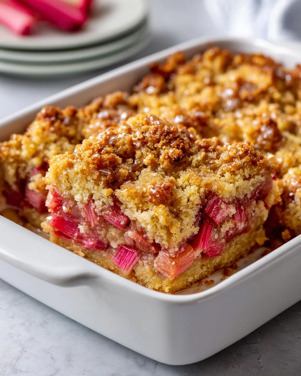 5 Ingredient Rhubarb Dump Cake - detail 3