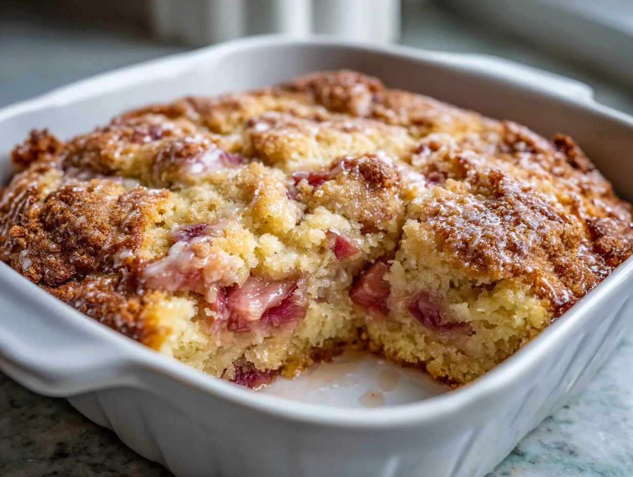 5 Ingredient Rhubarb Dump Cake: Effortless Bliss in Every Bite
