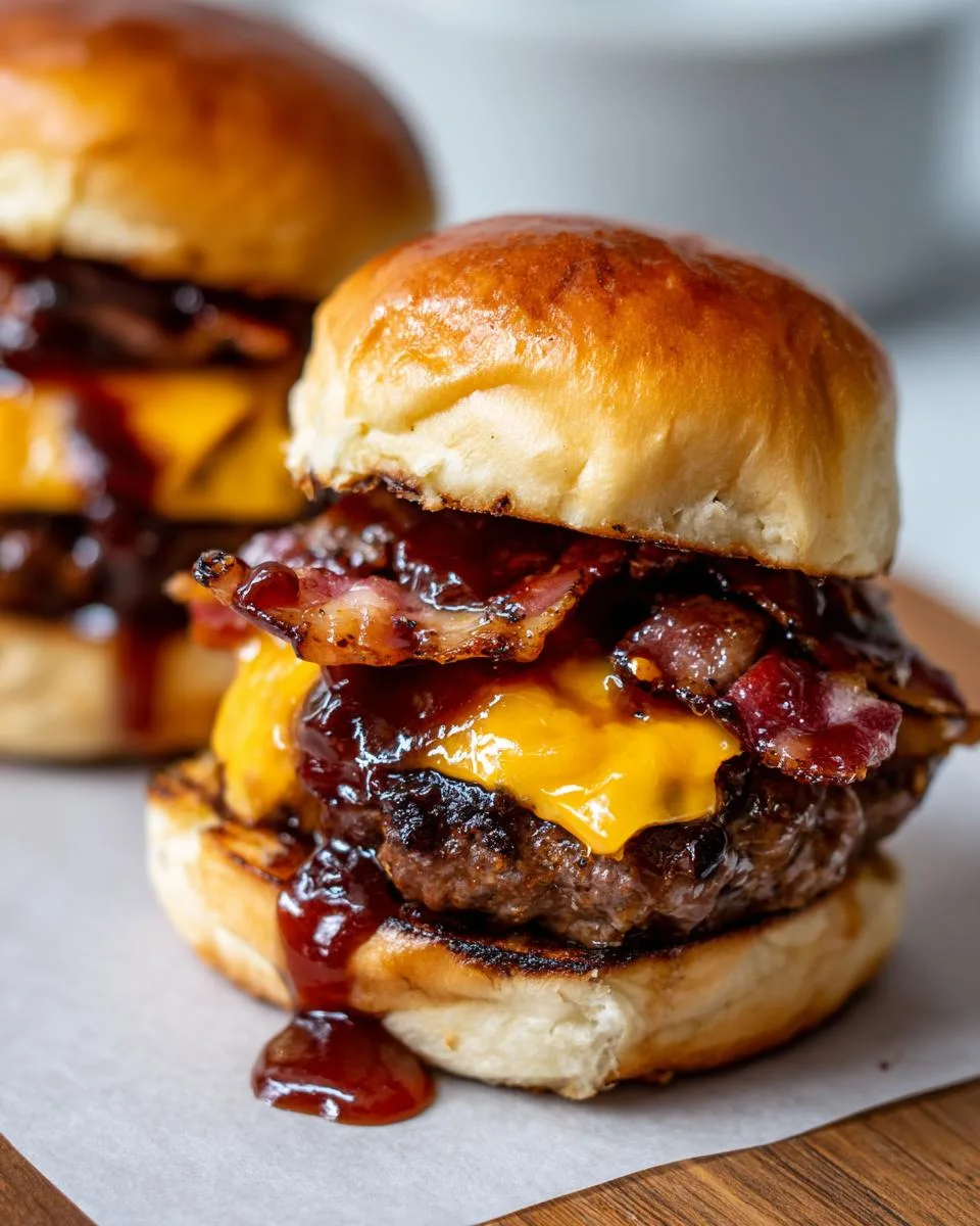 BBQ Bacon Cheeseburger Sliders - detail 4