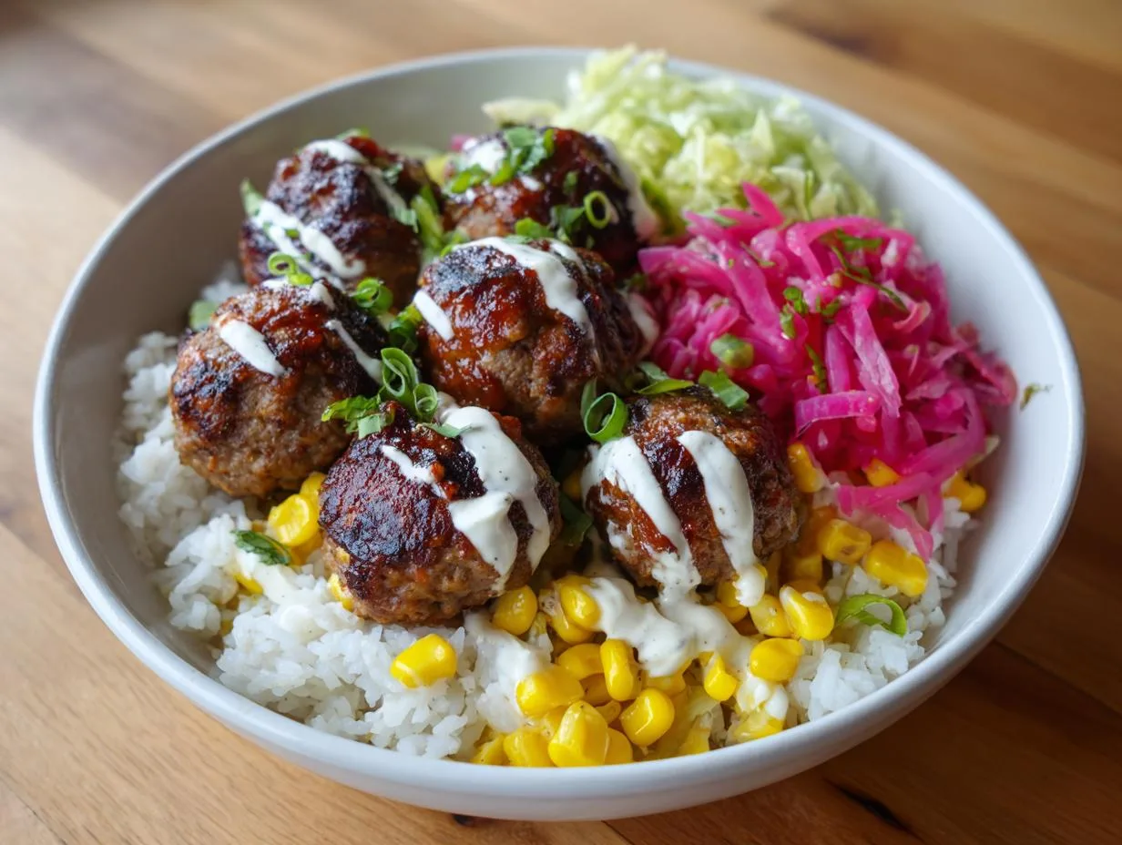 30-Minute BBQ Meatball Bowls That Taste Like Heaven