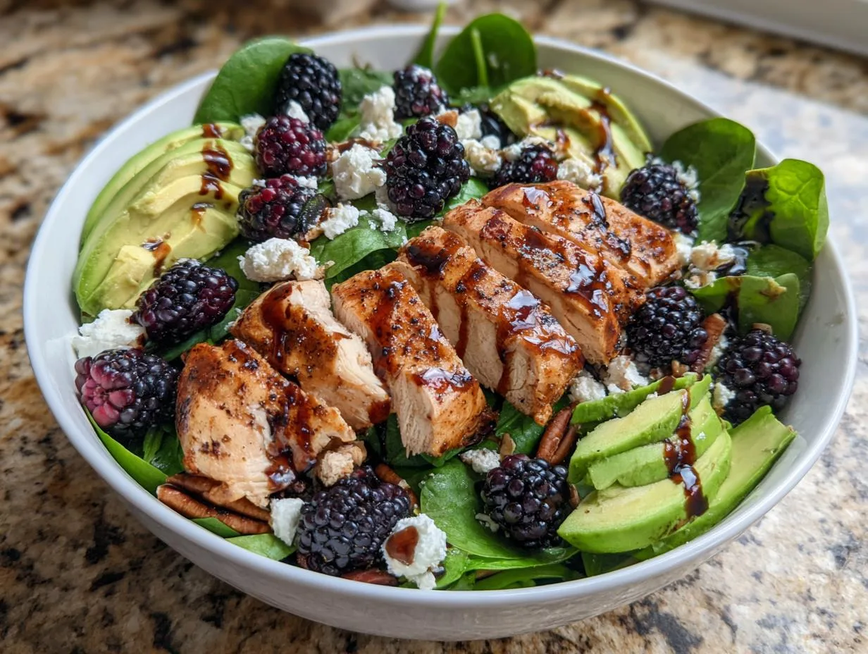 Irresistible 30-Minute Balsamic Berry Chicken Salad Bowl