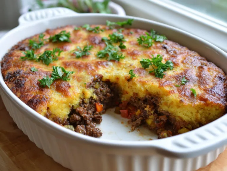 Beef Cornbread Casserole