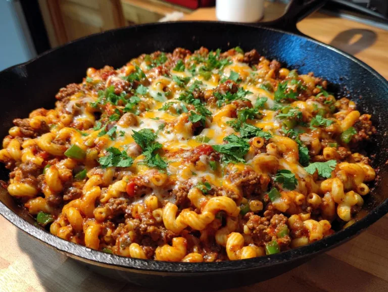 Beef Taco Pasta Skillet