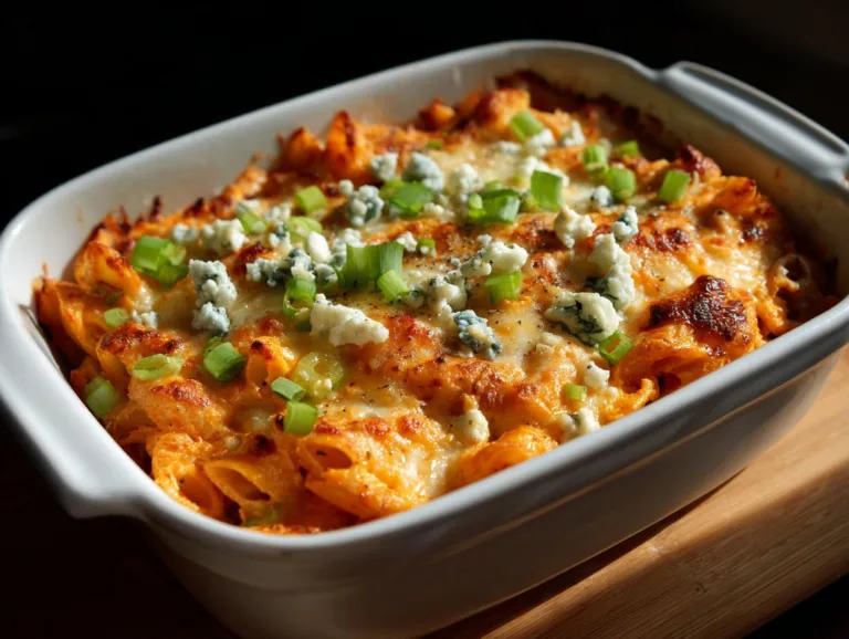 Buffalo Chicken Pasta Bake