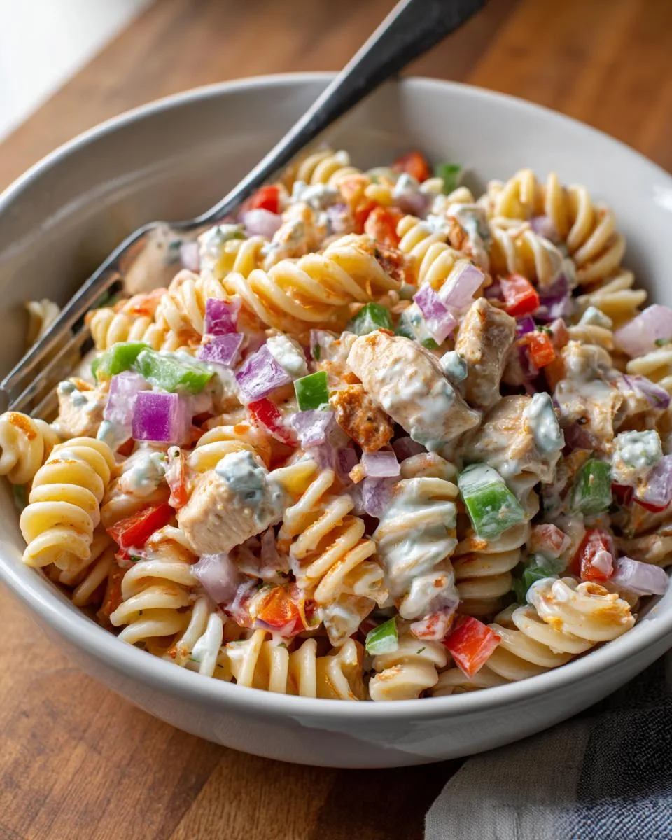 Buffalo Chicken Ranch Pasta Salad - detail 3