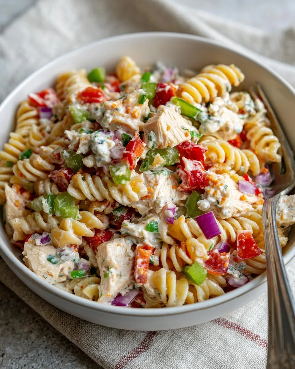 Buffalo Chicken Ranch Pasta Salad - detail 4