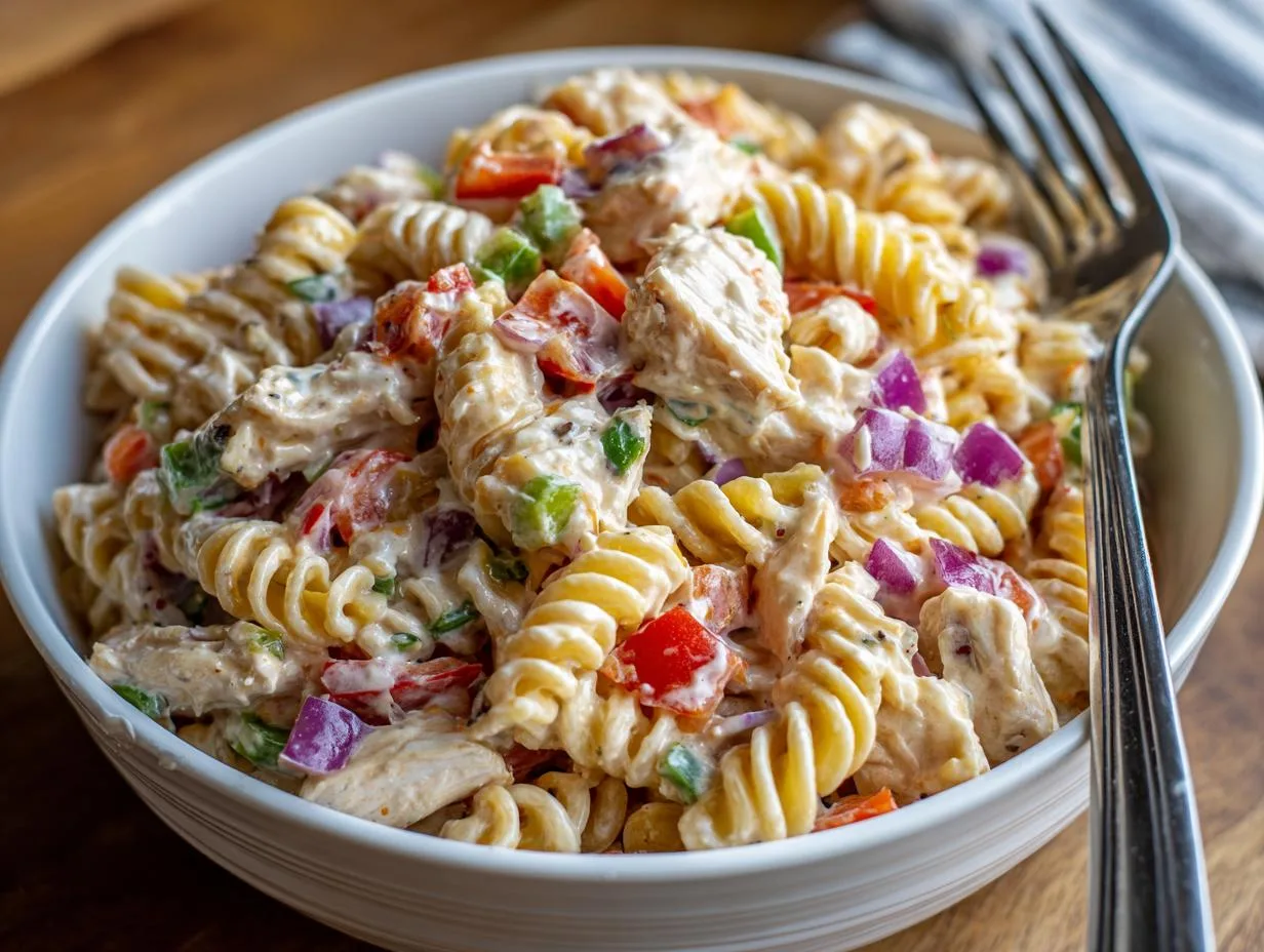 Buffalo Chicken Ranch Pasta Salad That Will Steal the Show