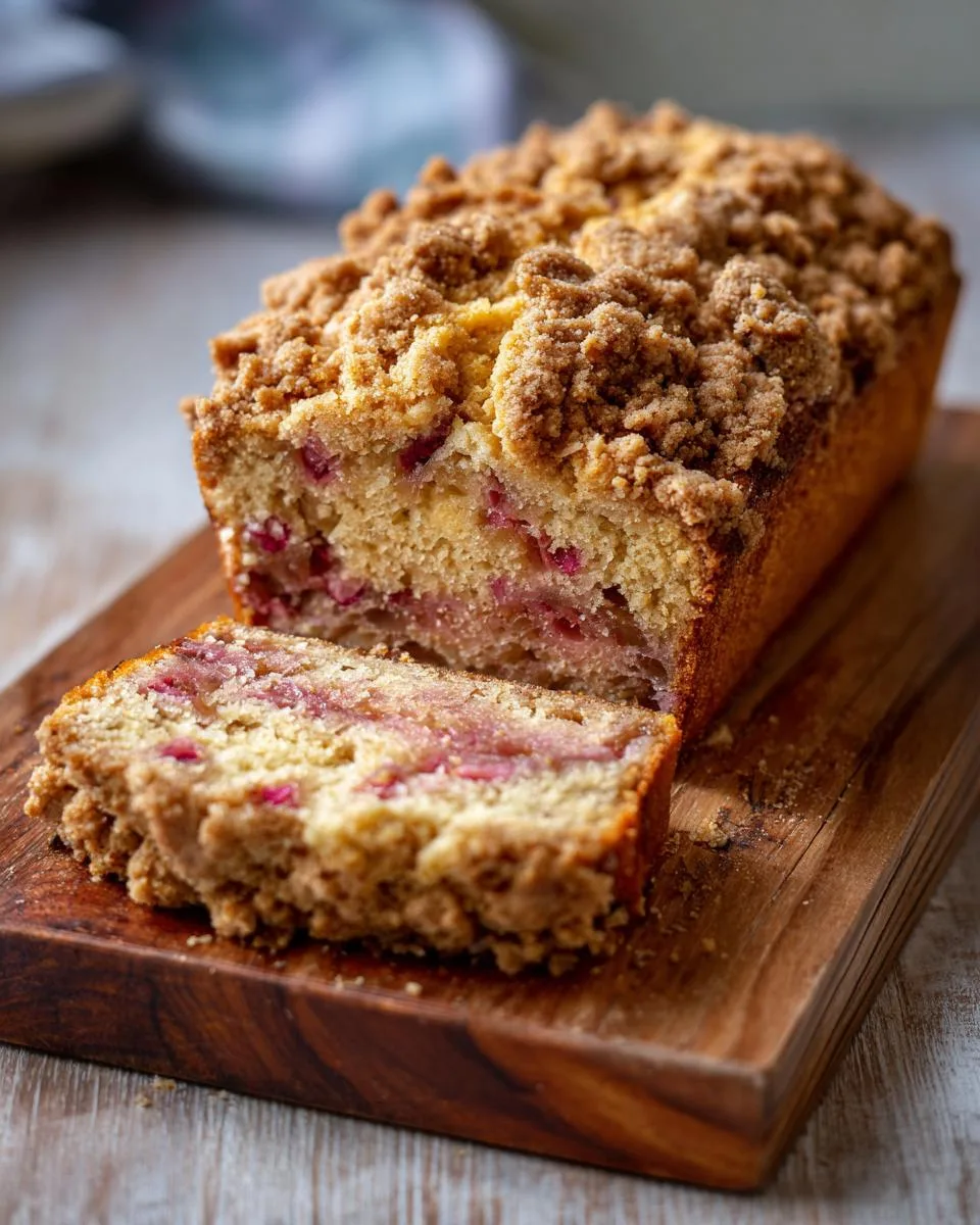 Buttermilk Rhubarb Bread Loaf - detail 3