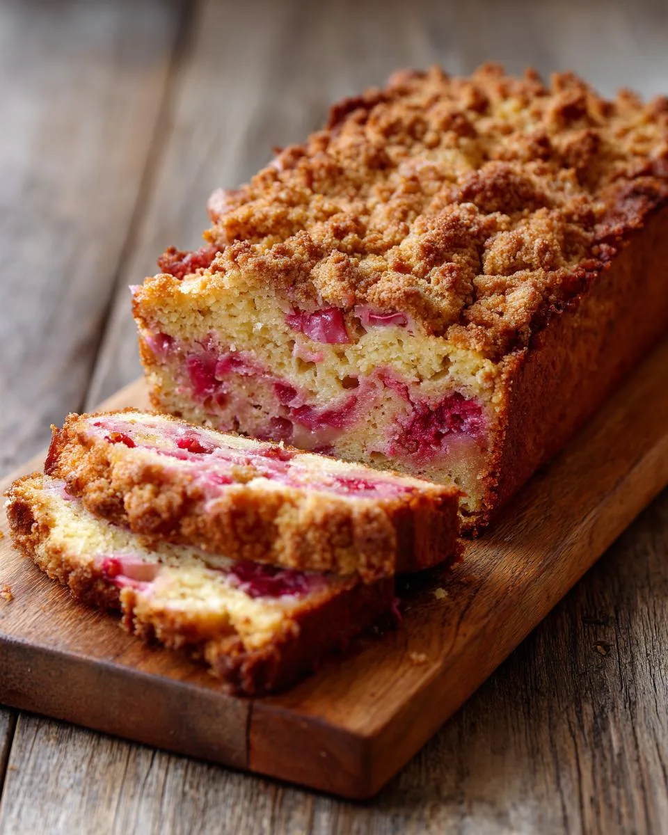 Buttermilk Rhubarb Bread Loaf - detail 4