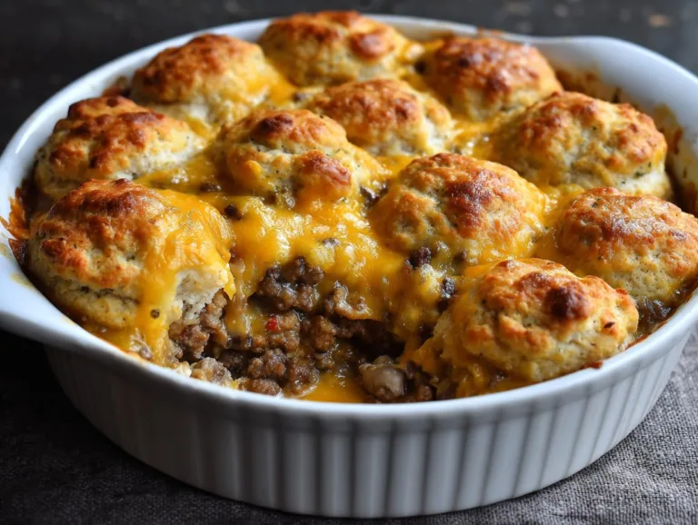 Cheeseburger Biscuit Bake