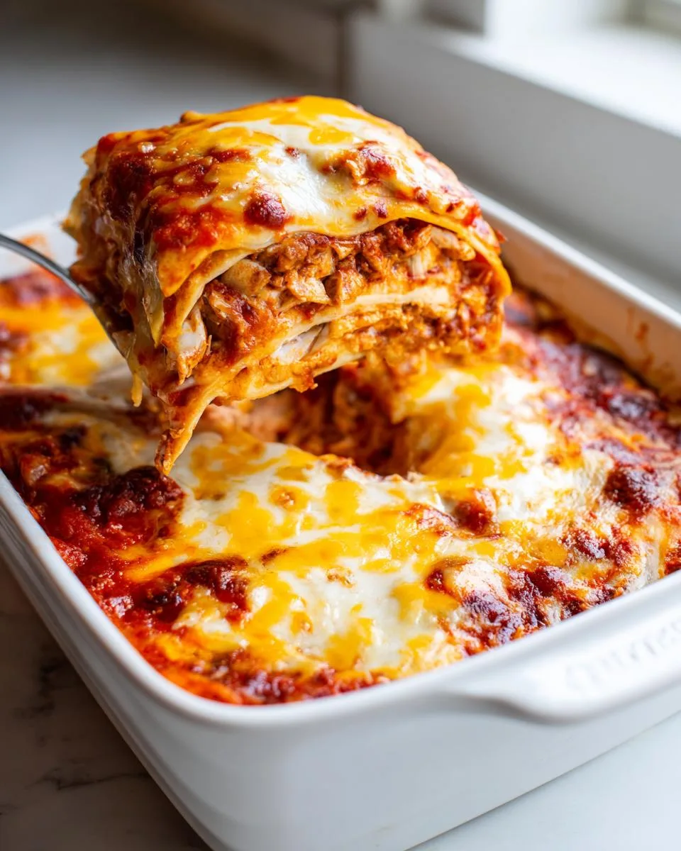 Cheesy Chicken Enchilada Casserole - detail 4