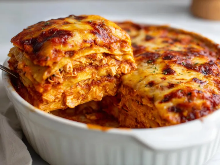 Cheesy Chicken Enchilada Casserole