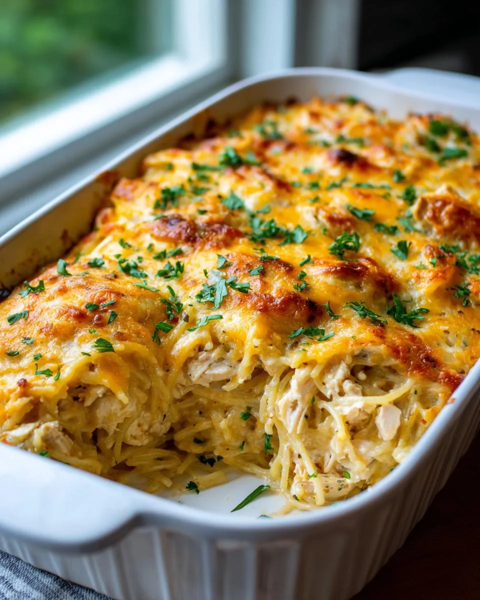 Cheesy Chicken Spaghetti Bake - detail 4