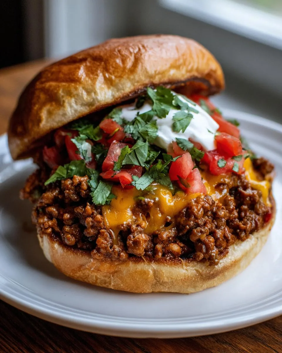 Cheesy Taco Sloppy Joes - detail 3