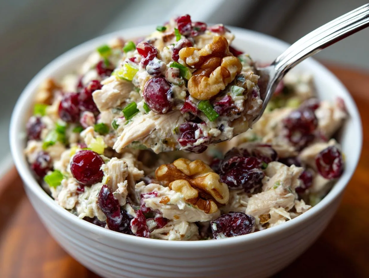 10-Minute Cranberry Walnut Chicken Salad Mix That Tastes Amazing