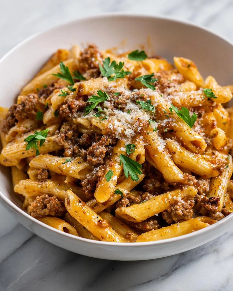 Creamy Garlic Butter Beef Pasta - detail 3