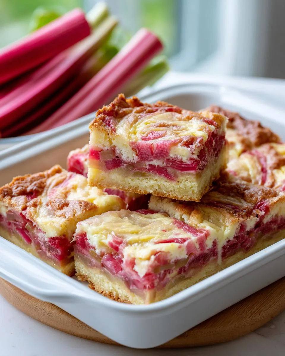 Creamy Rhubarb Custard Bars Recipe - detail 3
