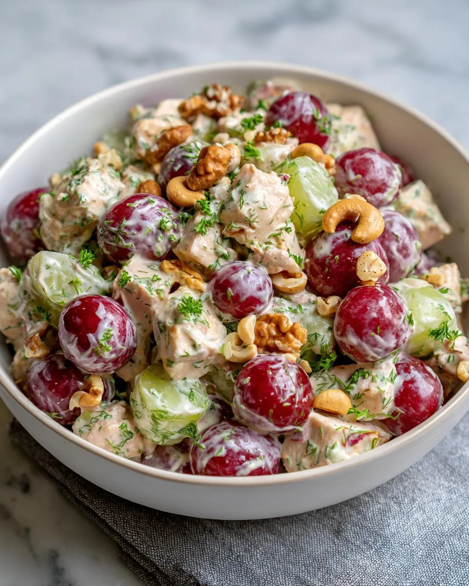 Curry Cashew Grape Chicken Salad - detail 4