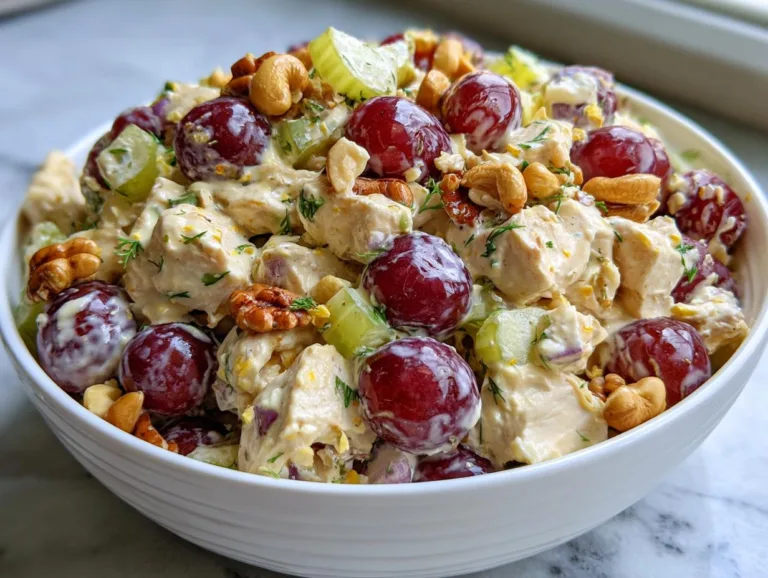 Curry Cashew Grape Chicken Salad
