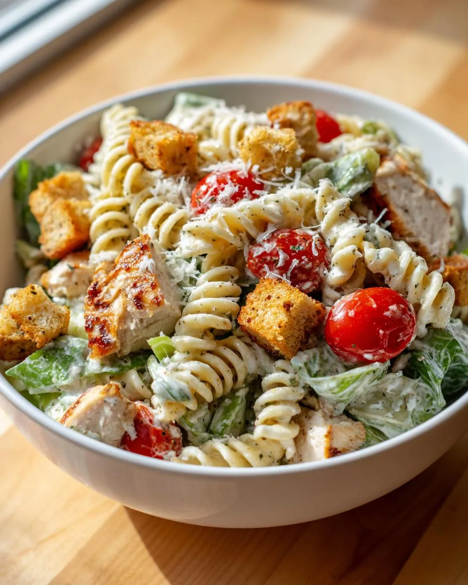 Easy Chicken Caesar Pasta Salad - detail 3