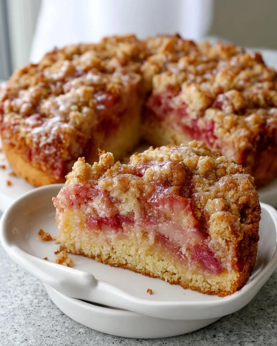Easy Rhubarb Upside Down Cake - detail 4