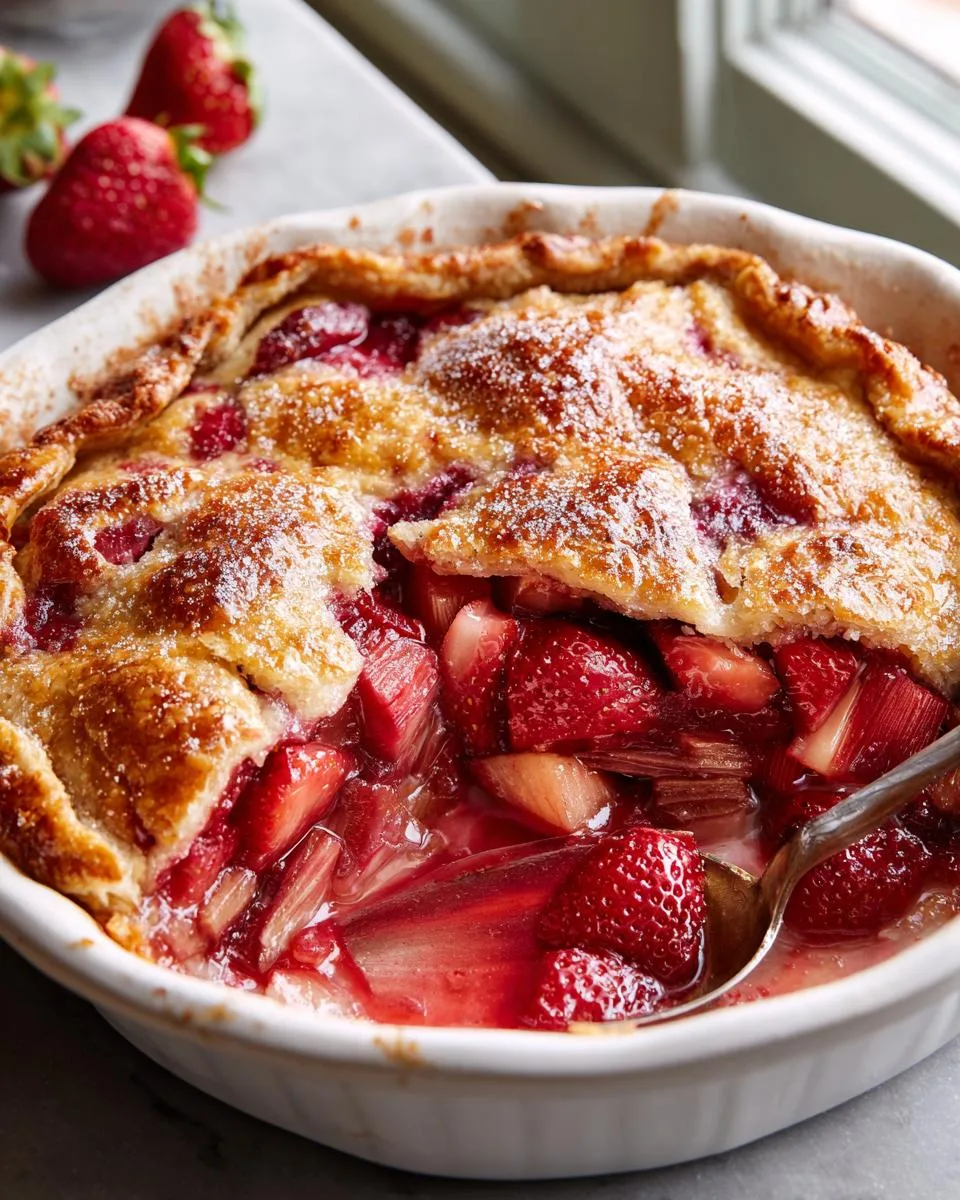 Easy Strawberry Rhubarb Galette - detail 3