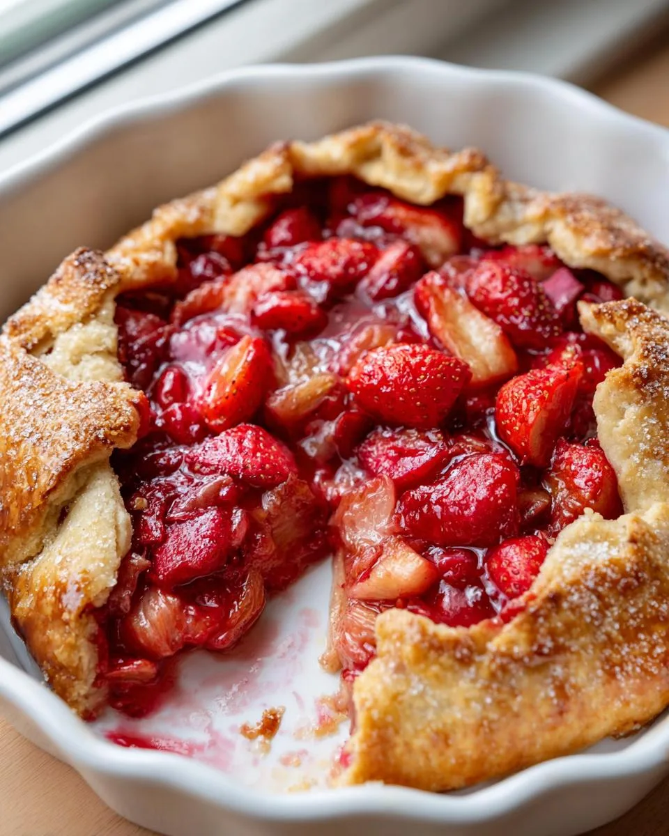 Easy Strawberry Rhubarb Galette - detail 4