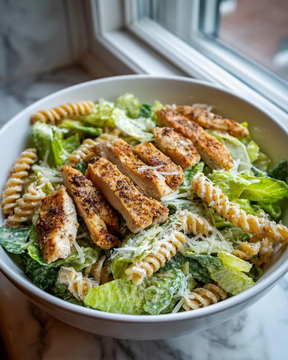 Grilled Chicken Caesar Pasta Salad - detail 3