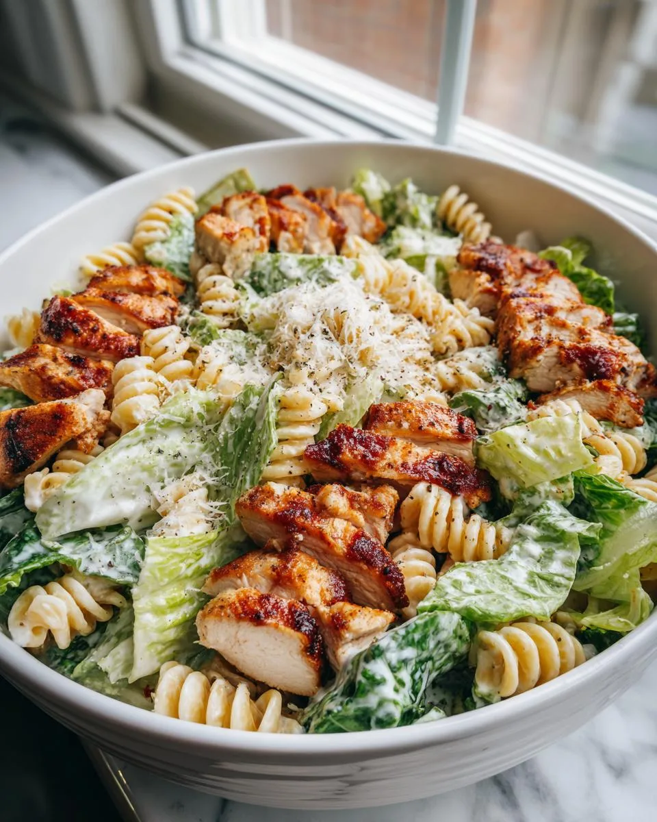 Grilled Chicken Caesar Pasta Salad - detail 4