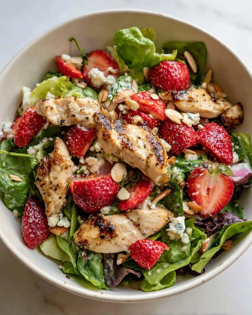 Grilled Strawberry Feta Chicken Salad - detail 3