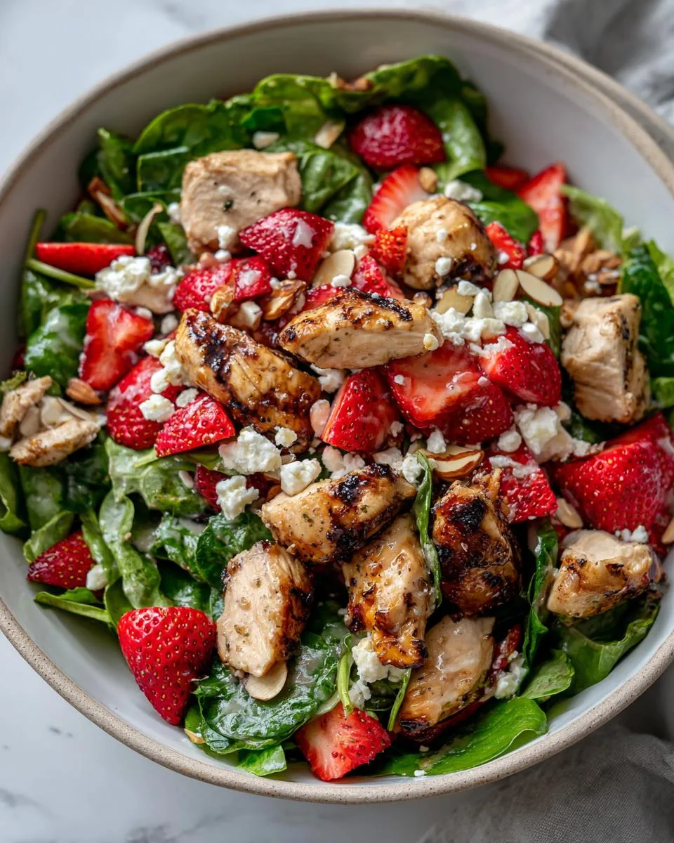 Grilled Strawberry Feta Chicken Salad - detail 4