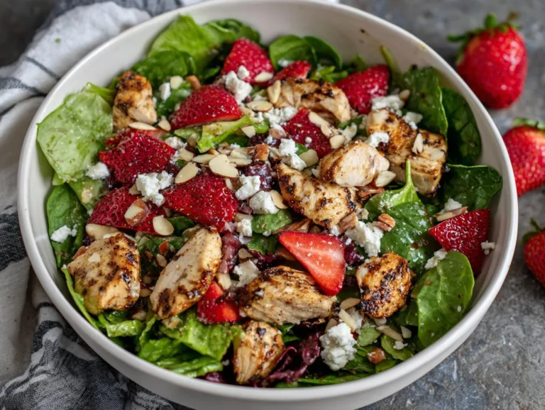 Grilled Strawberry Feta Chicken Salad