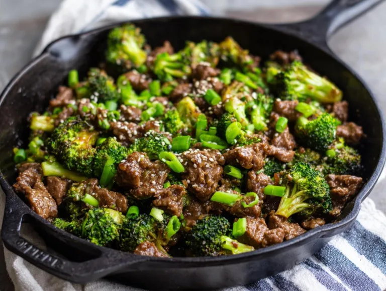 Ground Beef Broccoli Skillet