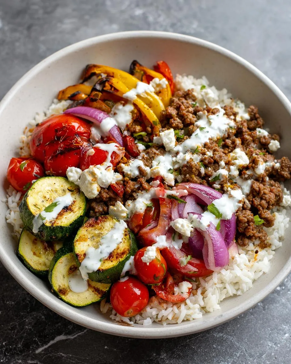 Ground Beef Gyro Bowls - detail 3