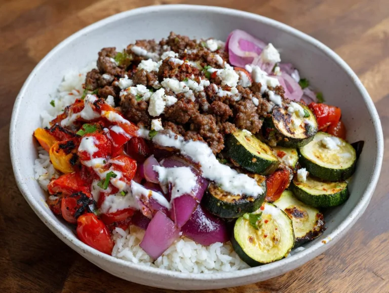 Ground Beef Gyro Bowls