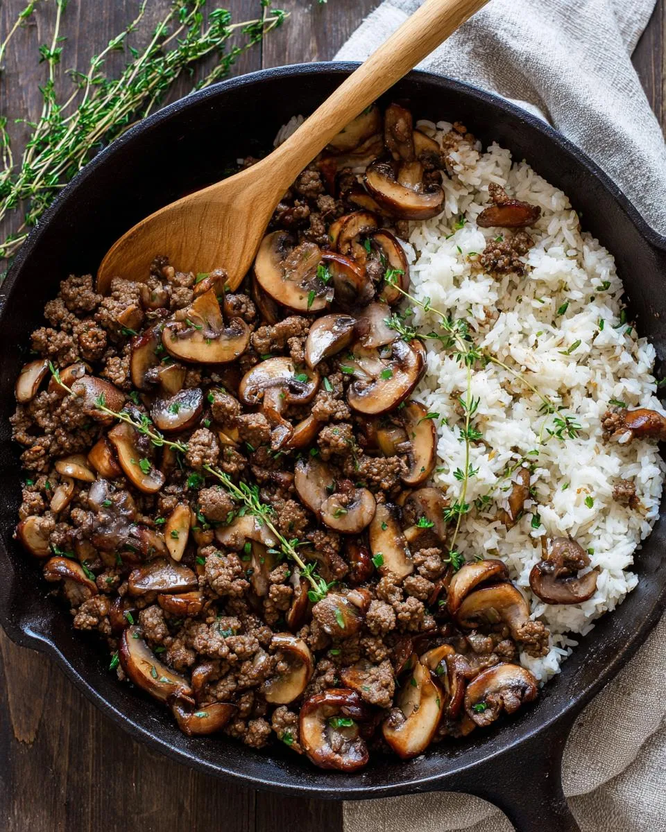 Ground Beef Mushroom Skillet - detail 3