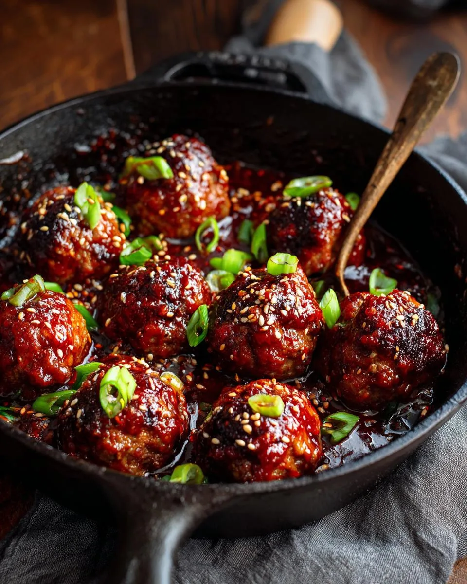 Korean Barbecue Beef Meatballs - detail 3