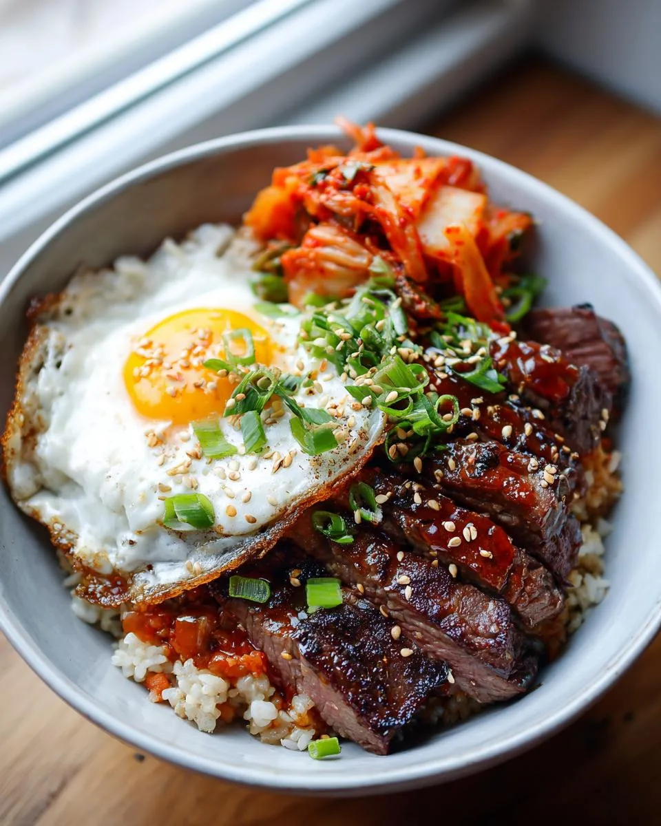 Korean Bbq Steak Rice Bowls - detail 1