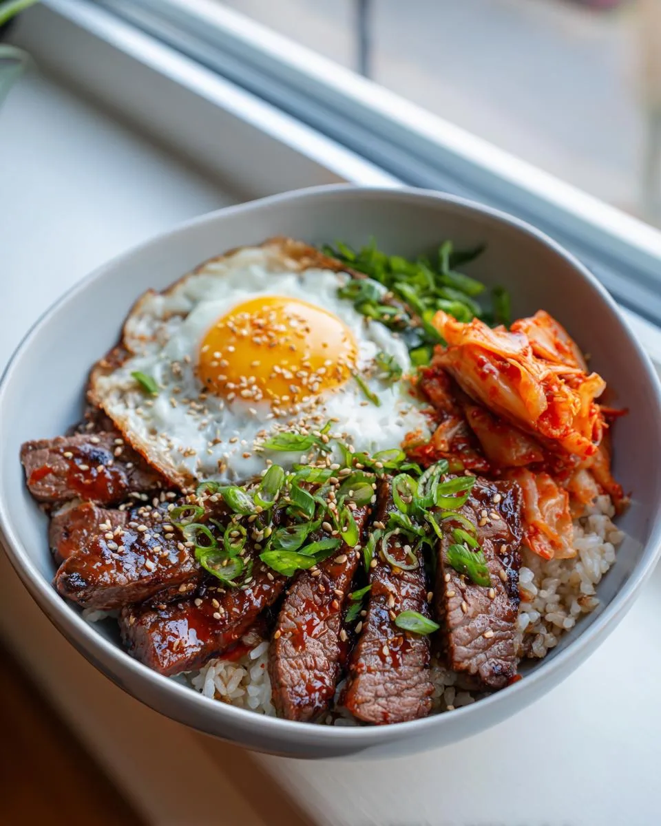 Korean Bbq Steak Rice Bowls - detail 3