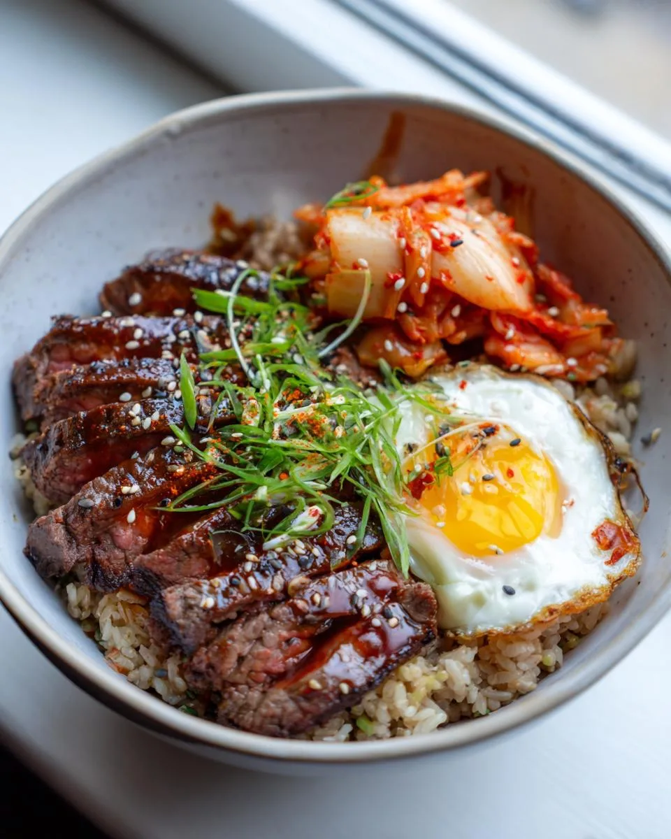 Korean Bbq Steak Rice Bowls - detail 4
