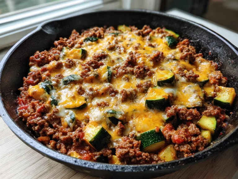 Low Carb Cheeseburger Skillet