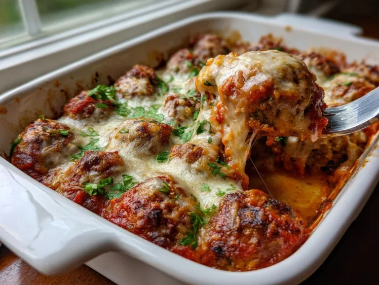 Meatball Parmesan Bake