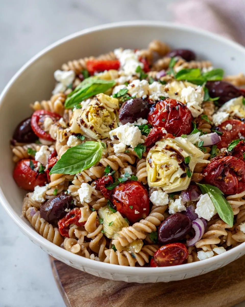 Mediterranean Feta Pasta Salad Bowl - detail 3