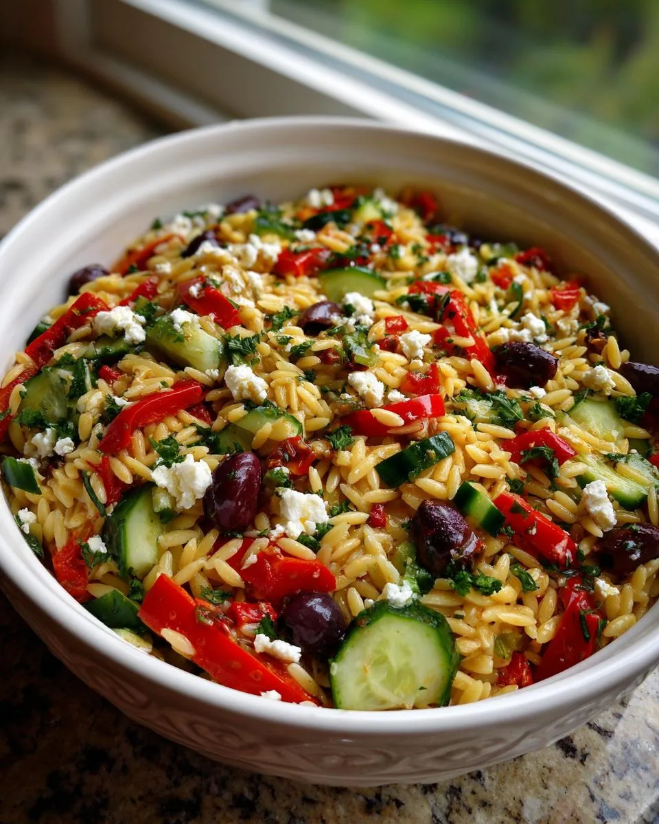 Mediterranean Orzo Pasta Salad Recipe - detail 1