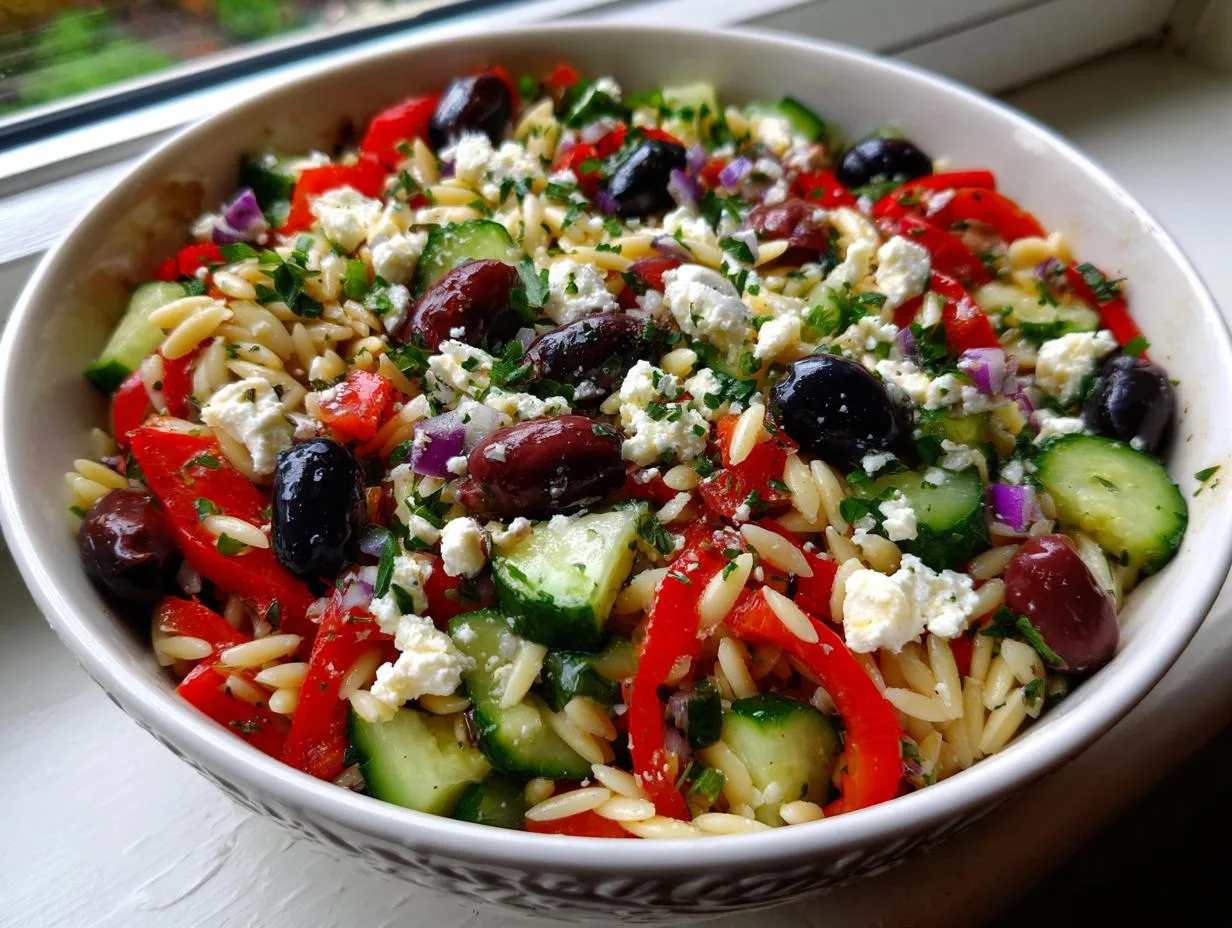 30-Minute Mediterranean Orzo Pasta Salad You’ll Crave