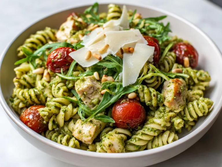 Pesto Chicken Pasta Salad Bowl