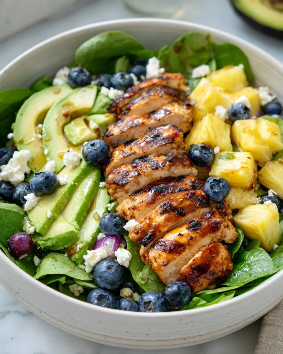Pineapple Avocado Chicken Salad Bowl - detail 3