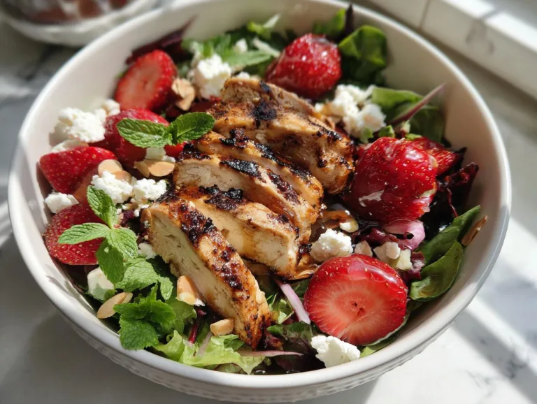 Strawberry Goat Cheese Chicken Salad